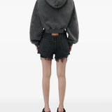 Grey hoodie, full body view