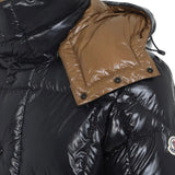 Close up of Black jacket, showing texture of the 100% polyamide fabric