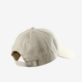 Tan hat, back view