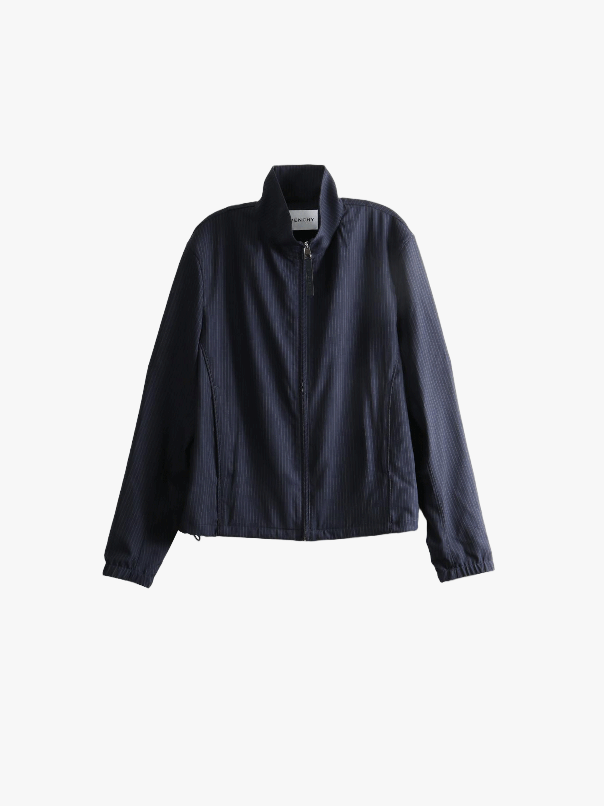 Navy jacket, front view