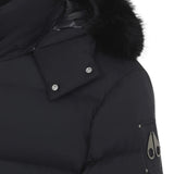 Close up of Black jacket, showing texture of the 100% nylon fabric