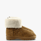 Brown boots, side view