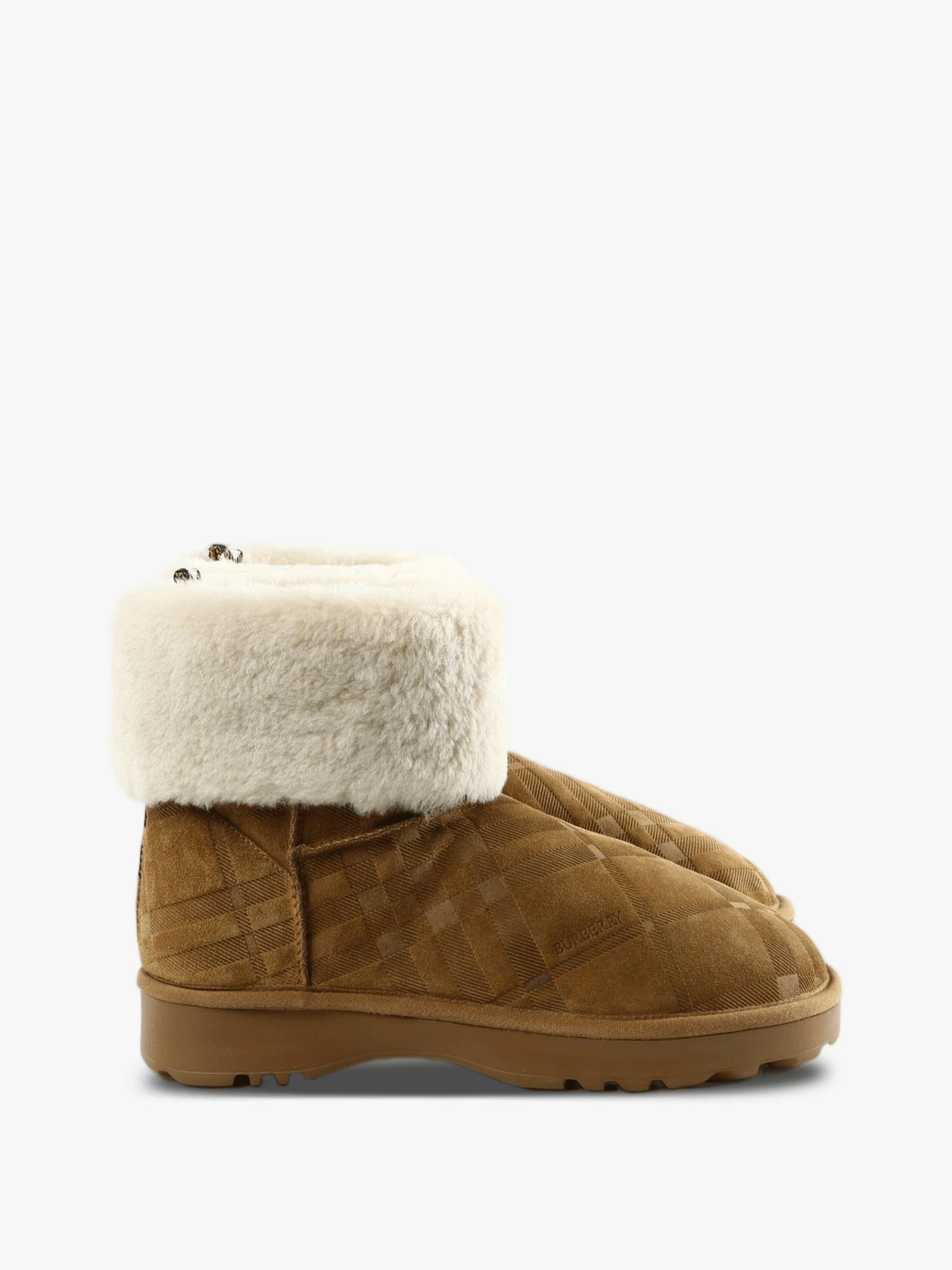 Brown boots, side view