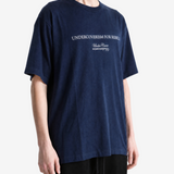 Navy t-shirt, full body view