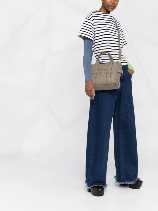 Tan bag, full body view