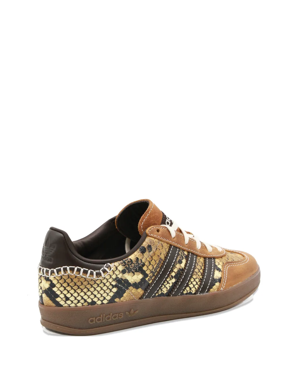 Tan sneakers, back view