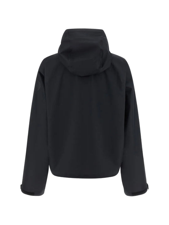 Black jacket, back view