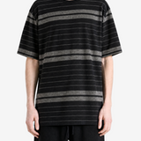 Black t-shirt, full body view