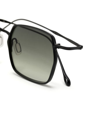 RIGARDS Beta Titanium Sunglasses Matte Black (Frame) X Green Gradual (Lens)