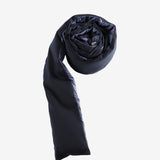 Navy scarf, side view