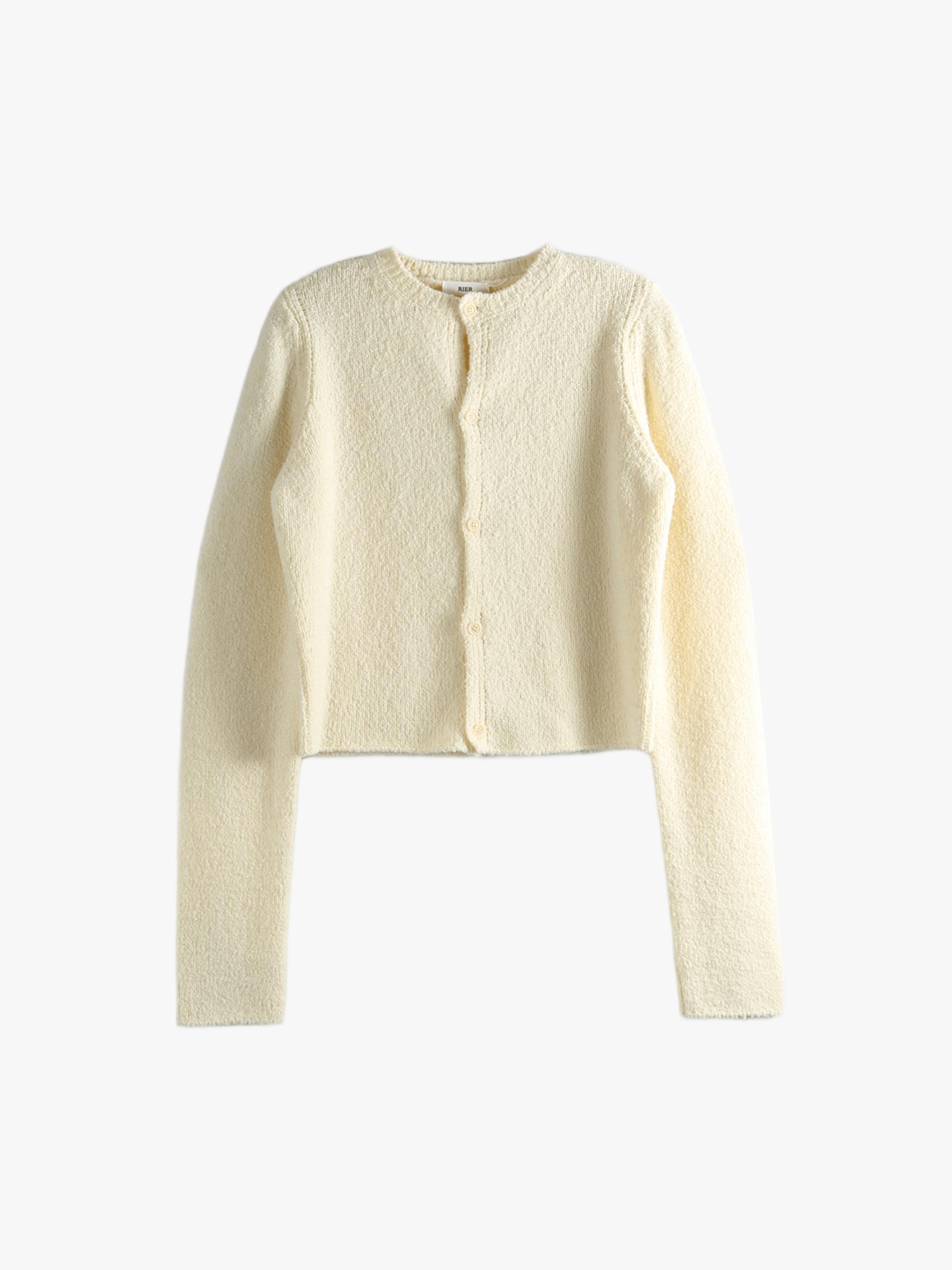 White cardigan, front view