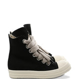 Black sneakers, front view