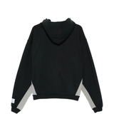Black hoodie, back view