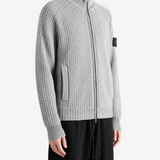 Grey knitwear, front view