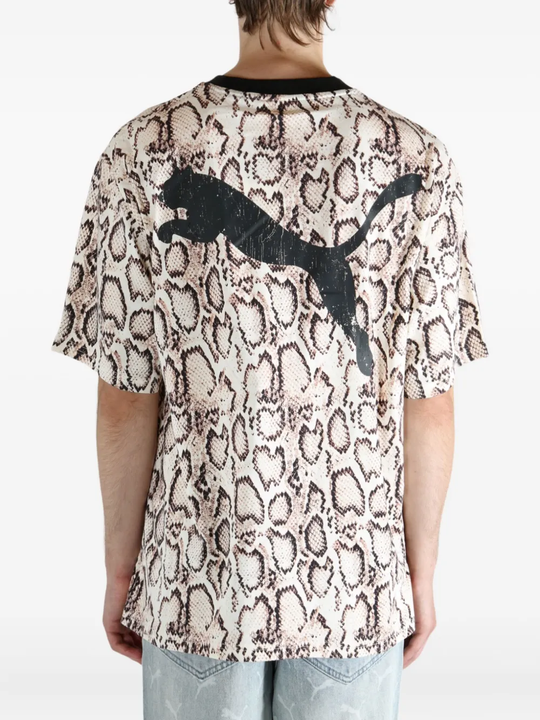 Tan t-shirts worn by a person, showing the t-shirts fit