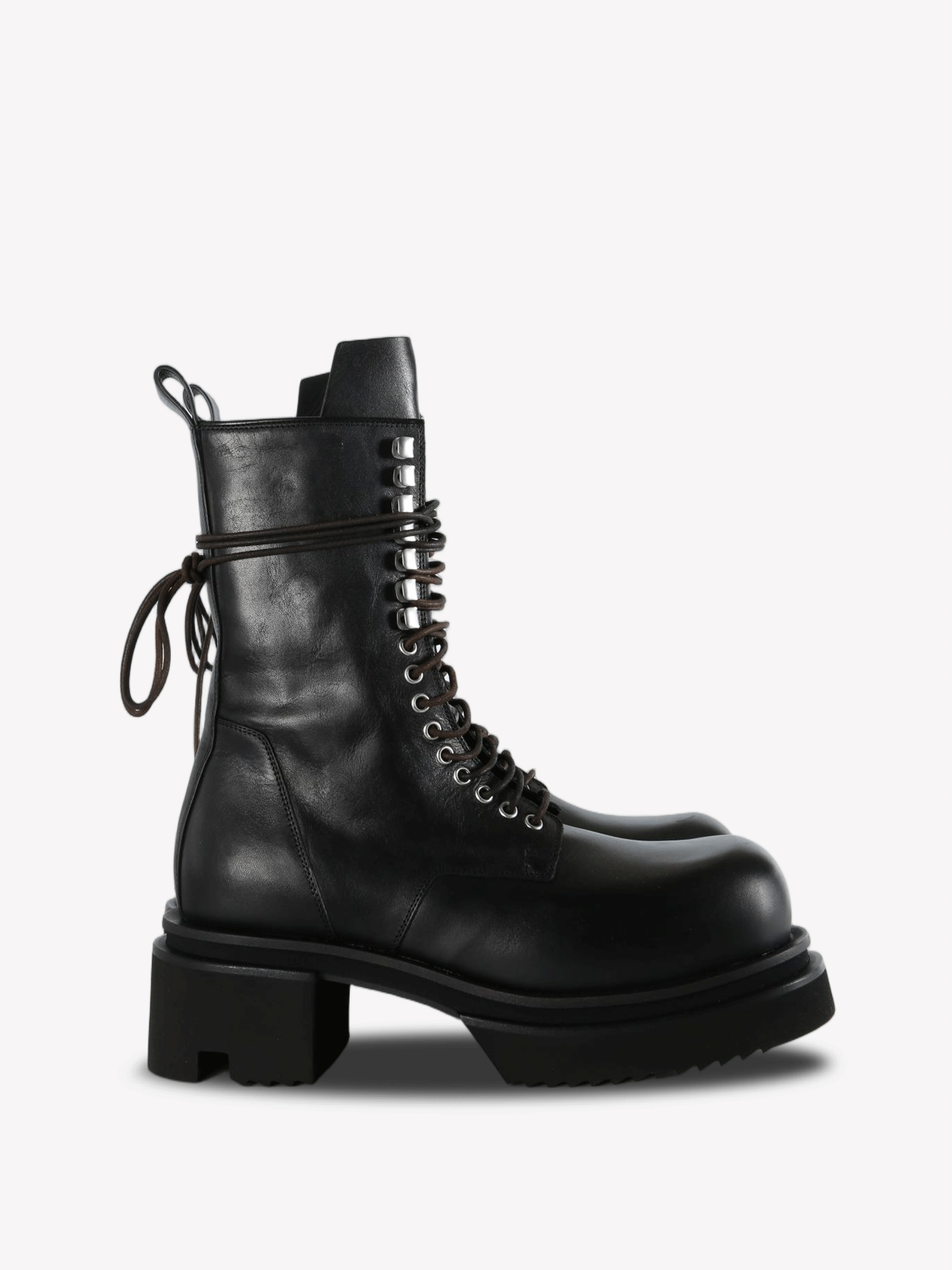 Black boots, front view