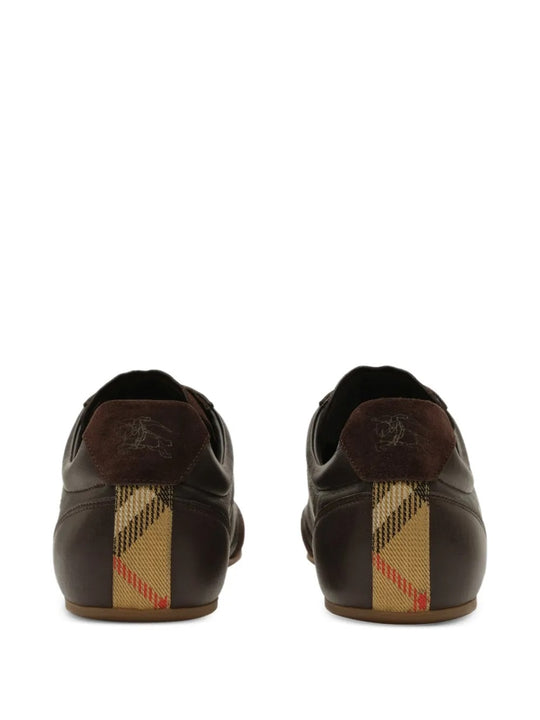 Brown sneaker, back view