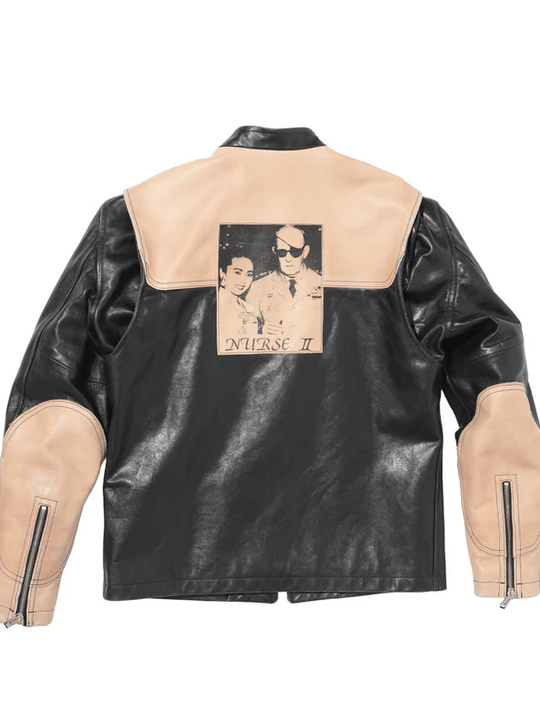 Black jacket, back view