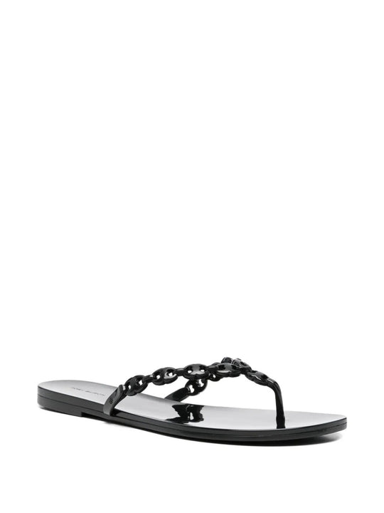 Black sandals, side view