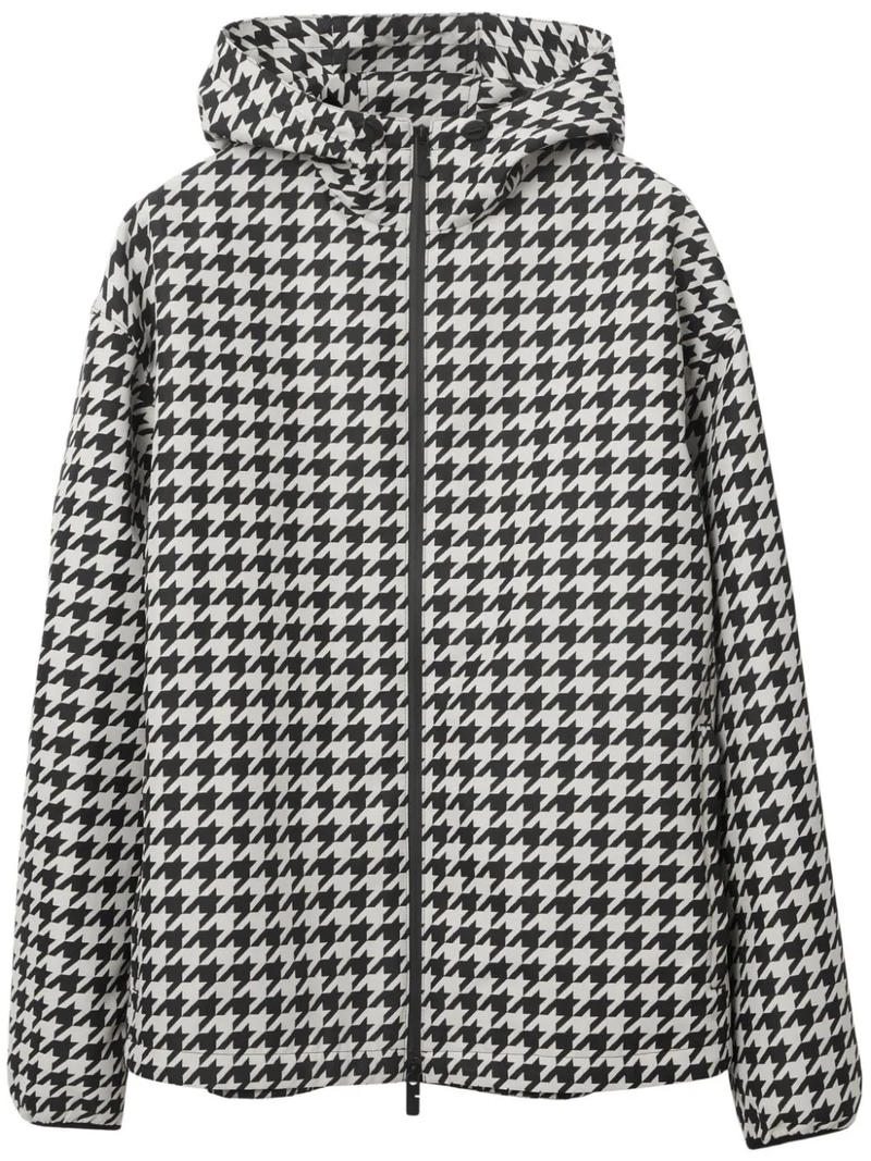 BURBERRY Men Hooded Houndstooth Jacket Atelier New York