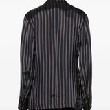Navy jackets-coats worn by a person, showing the jackets-coats's fit