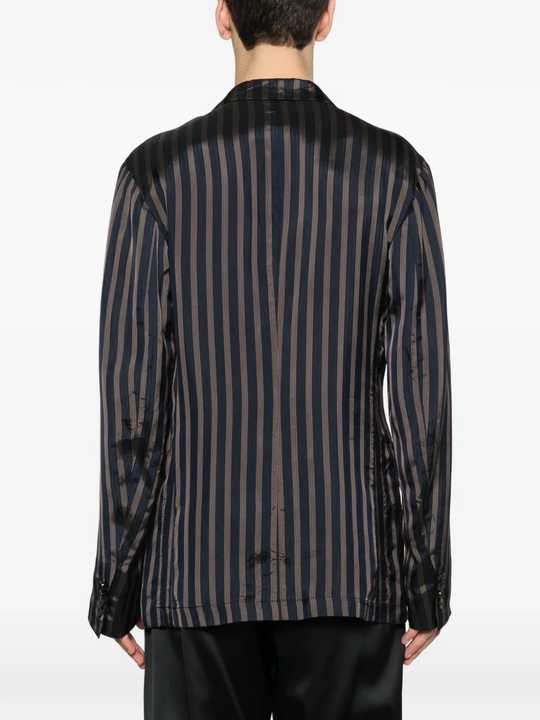 Navy jackets-coats worn by a person, showing the jackets-coats's fit