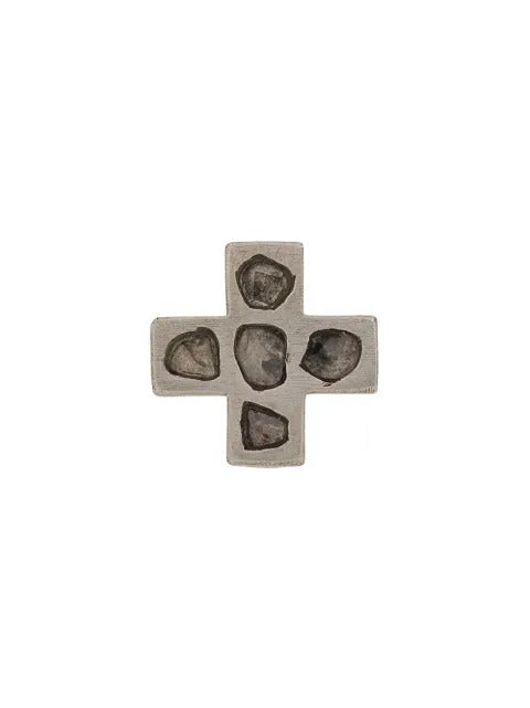 Grey earrings,front view