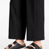 Black sandals, front view