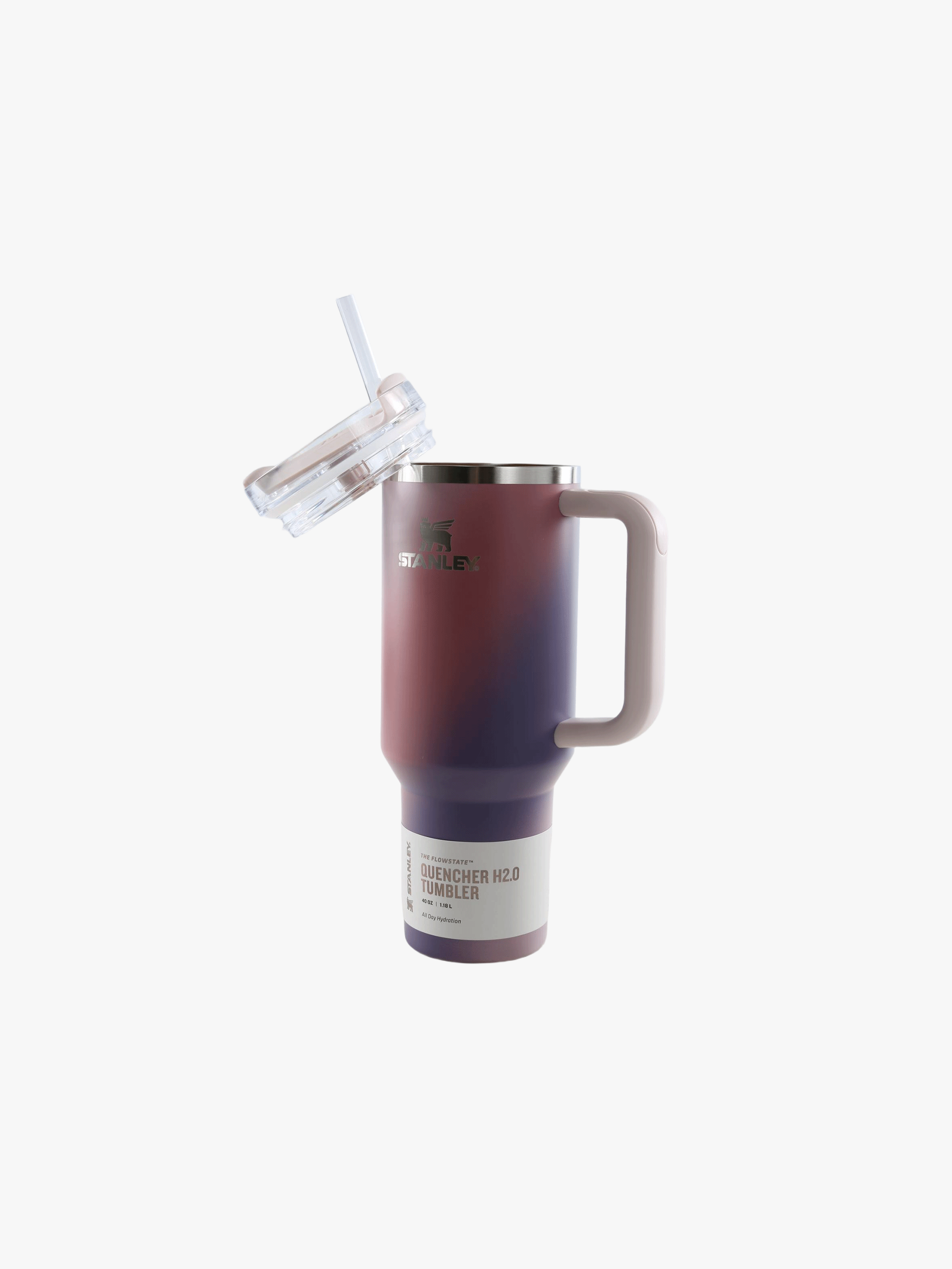 Pink tumbler, front view