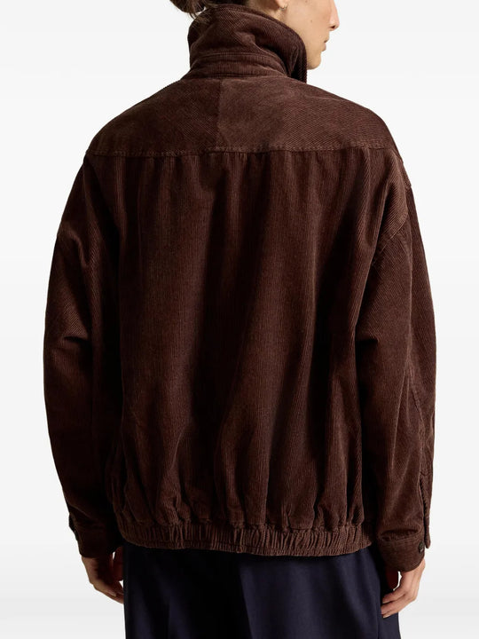 Brown jacket, full body view