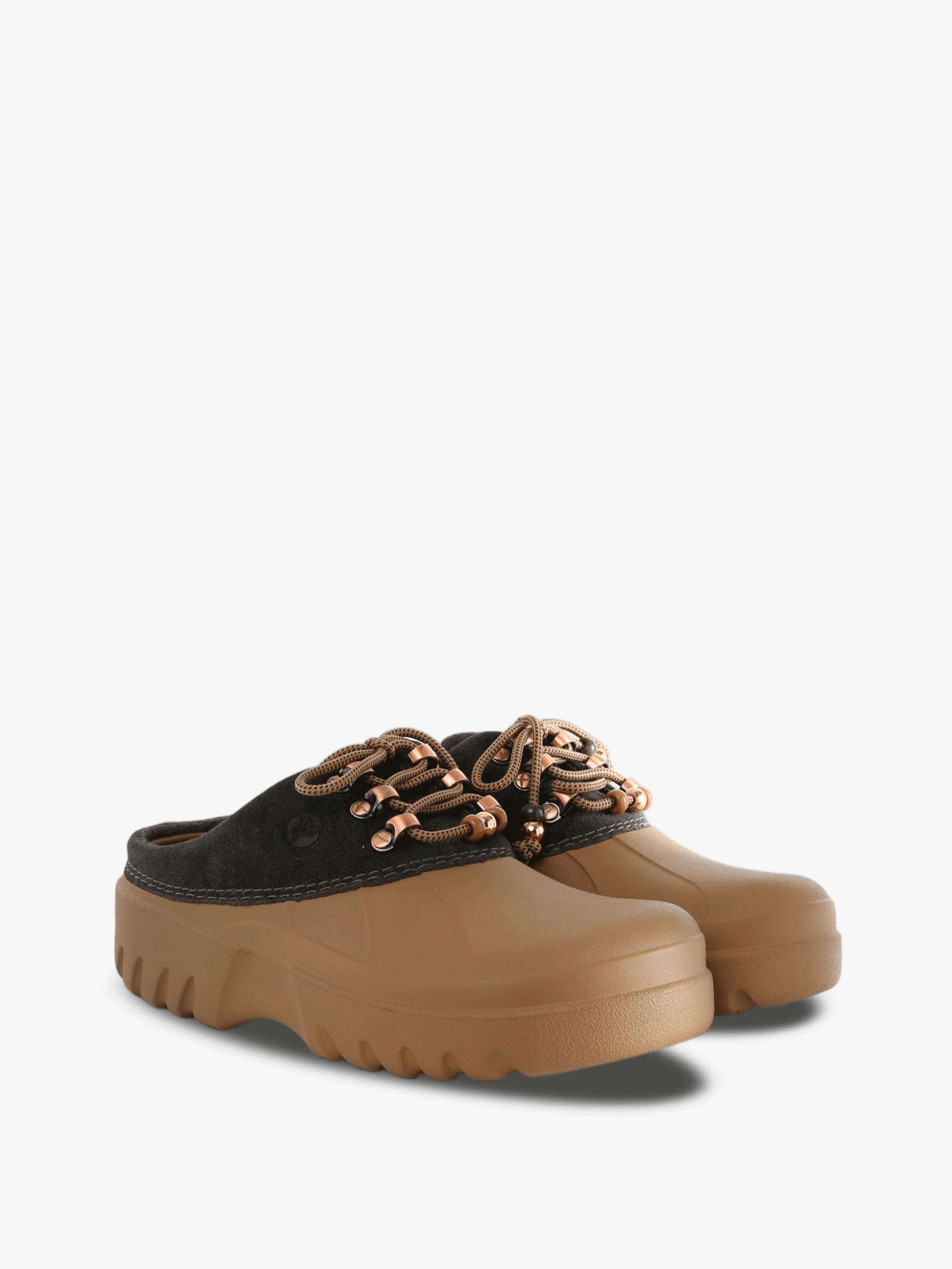 Brown shoes, front view