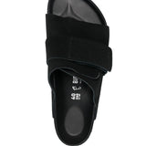Black sandals, front view