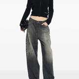 black hoodie, full body view