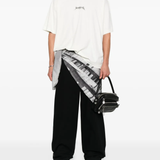 White t-shirt, full body view