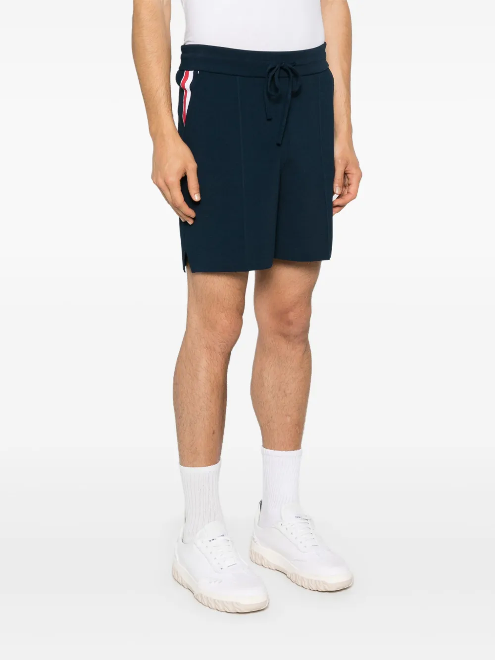 THOM BROWNE - Men Full Needle Stitch Tennis  W/ RWB Stripe Shorts