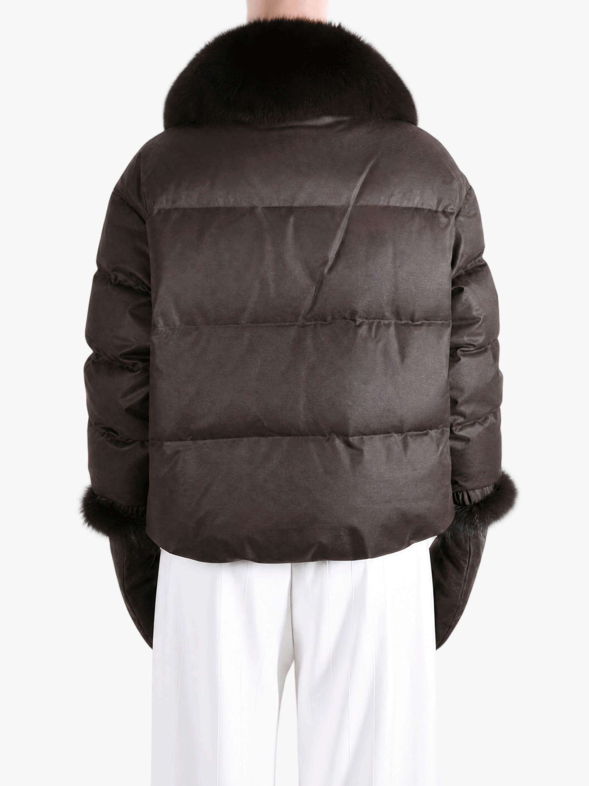 Brown jacket, full body view