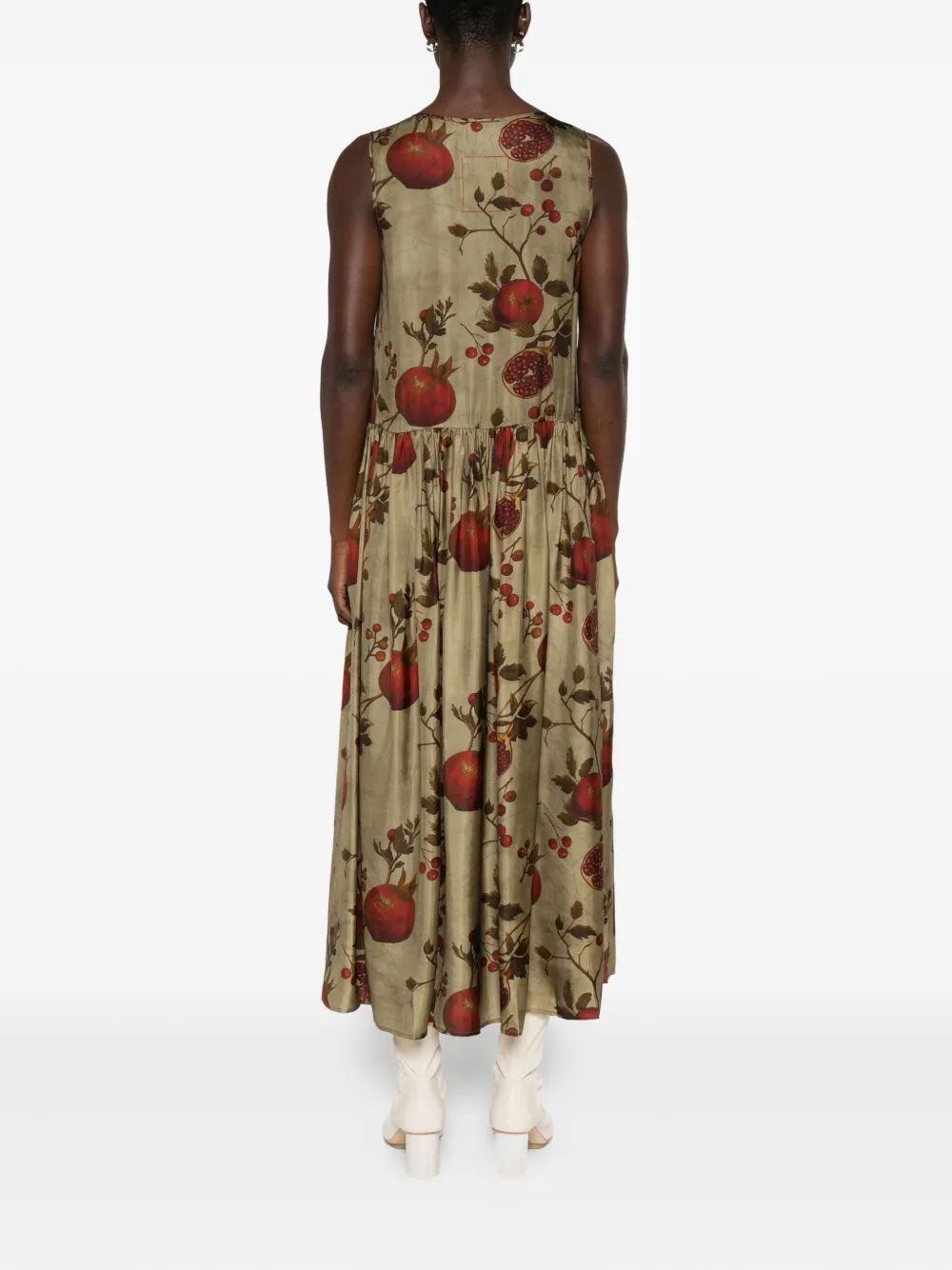 Tan dress,full body view