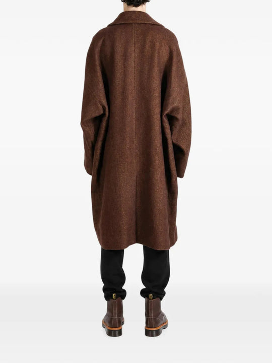 Brown jacket, full body view