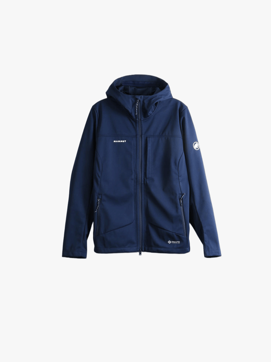 Navy jacket, front view