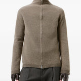 Brown knitwear, full body view