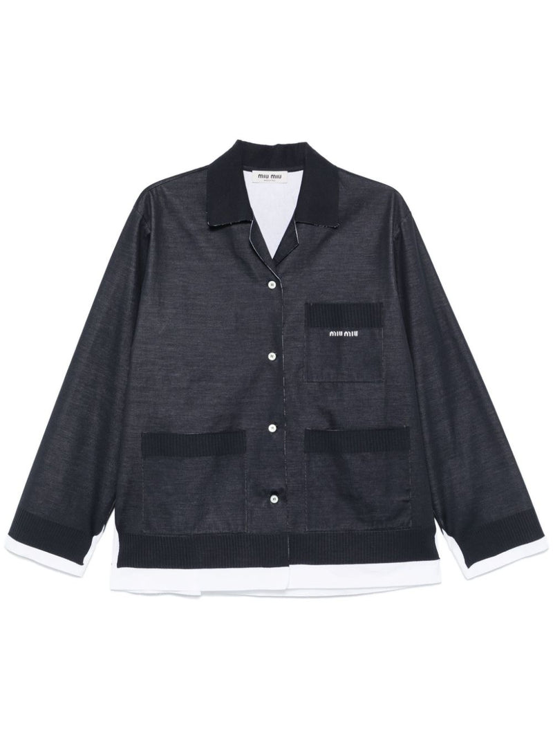 MIU MIU - Women Raw Hem Camp Collar Shirt