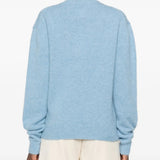 Blue knitwear, full body view