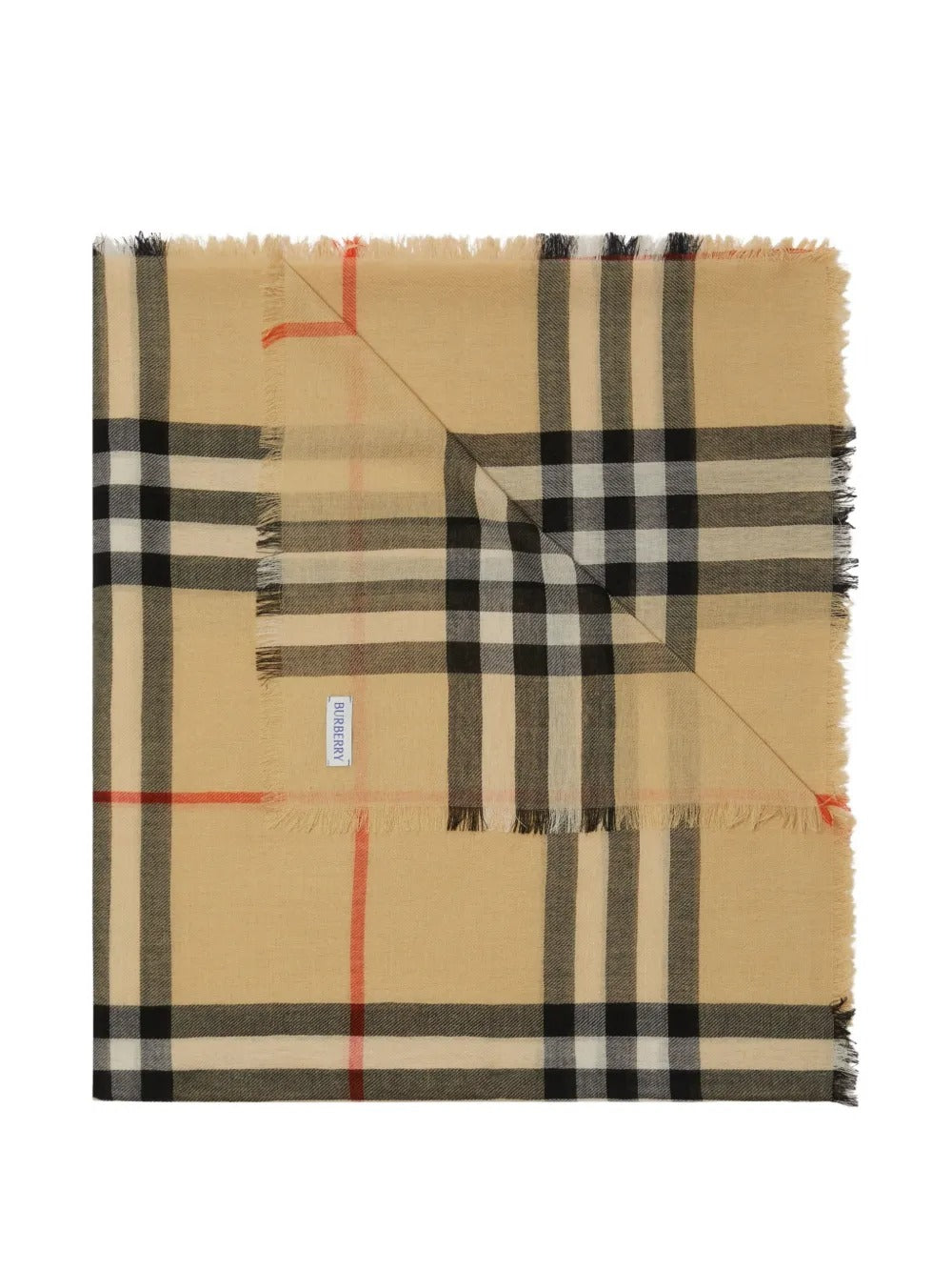 Tan scarf, front view