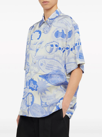 JIL SANDER Men Printed Viscose Shirt