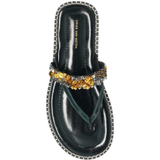 green sandals ,top view