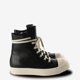 Black sneakers, front view