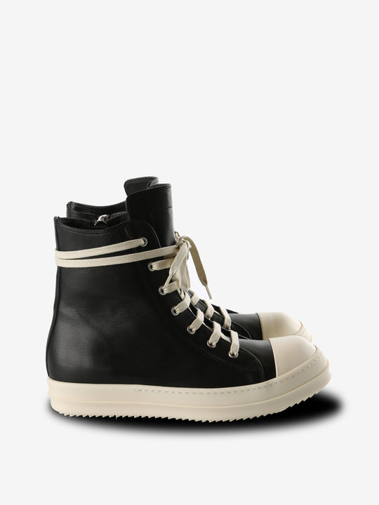 Black sneakers, front view