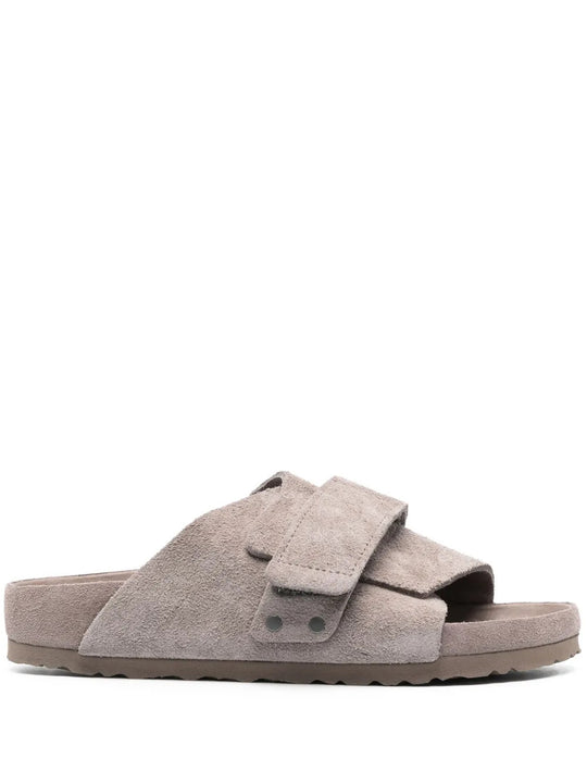 Grey sandals, side view
