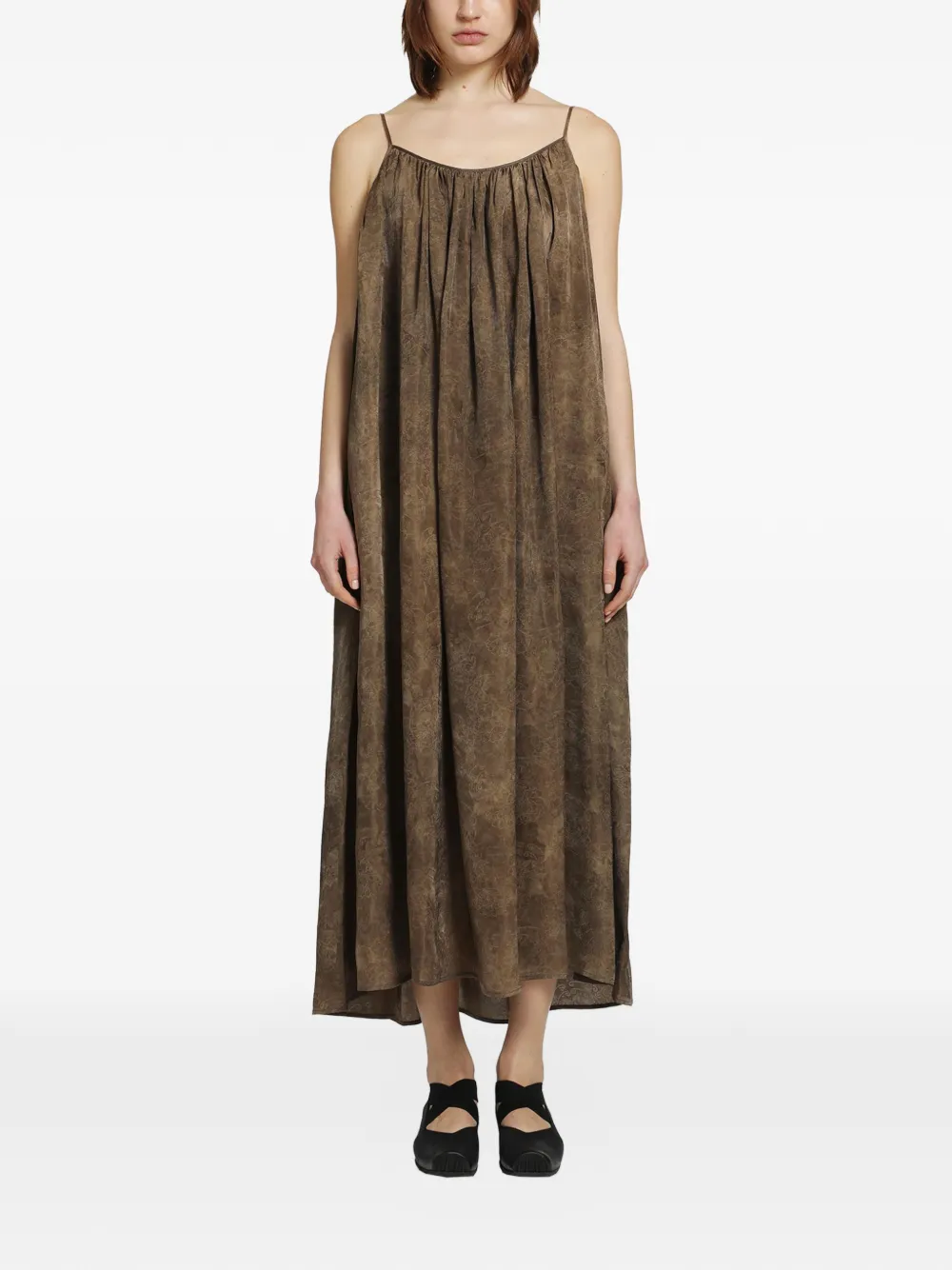 Brown dresses, full body view