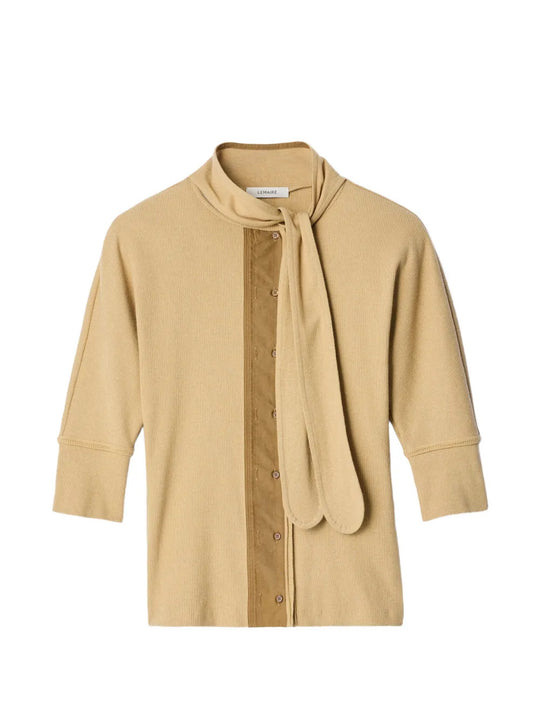 Tan shirt, front view